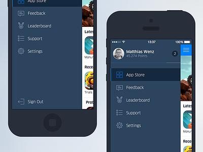Alternative iOS Store app app store blue dark icon ios7 iphone menu nav navigation store