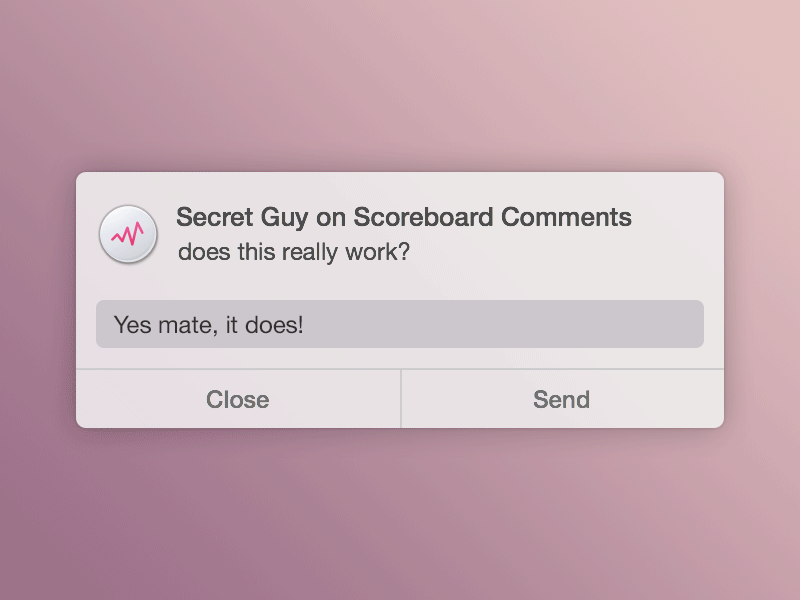 Scorebbboard Comments api app comment comments dribbble mac notification notifications notify osx scoreboard yosemite