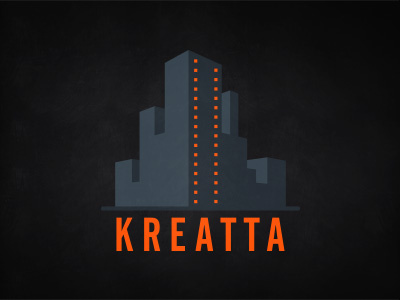 KREATTA logo branding building city films logo night production house urban