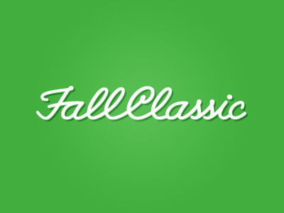 Fall Classic fall golf green hand lettered mono weight script type