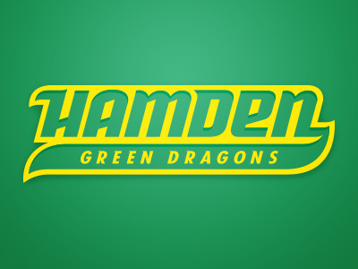 Hamden Dragons Rebound custom type dragons high school lettering sports