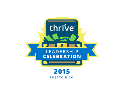 Thrive Leadership Celebration Logo awards logos cash celebration puerto rico reward thrive treasure chest