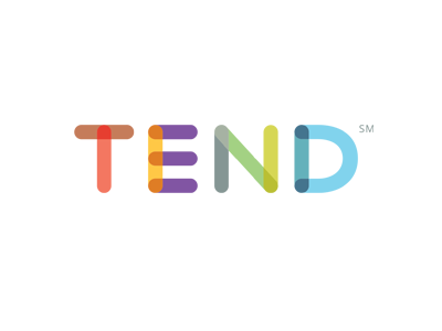 Tend health logo overlap tend transparency wellness