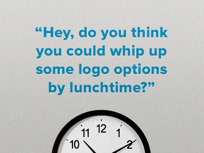 Lunch corporate design fast in house creative logos lunchtime quick