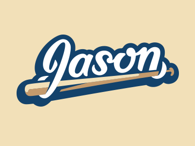 Birthday Boy baseball bat birthday jason lettering logo script