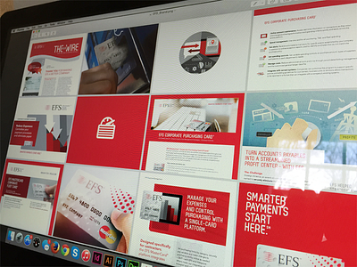 EFS Brand Board brand branding corporate efs payments red transportation