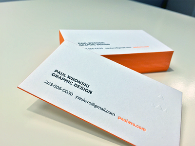 New Cards business business cards cards dayglo letterpress orange