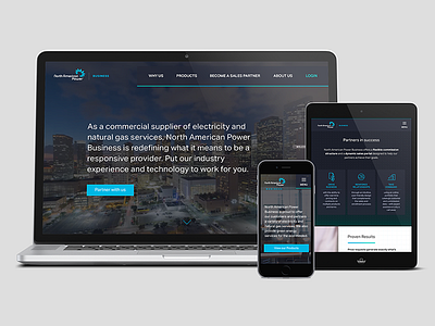 NAPower Business black blue business copywriting energy nap responsive tech web design website