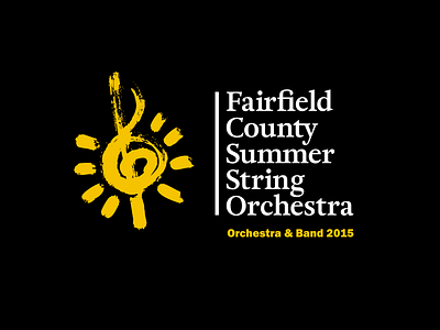 Summer Orchestra Identity ct fairfield kids logo orchestra summer symphony treble clef youth