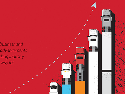 How to Grow Your Fleet, Illustration fleet graph illustration trucking white paper