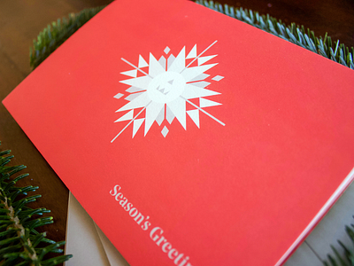 Holiday Card '18 christmas christmas card client card design studio holiday card lettra living coral pantone snowflake