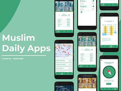 Muslim Daily Apps android app daily app muslim ui ui design ux