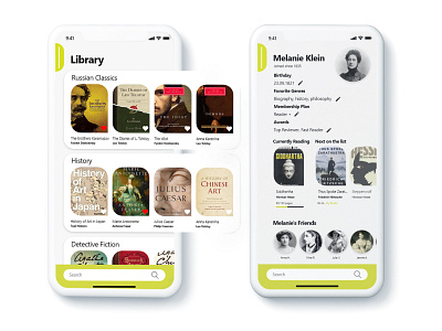 Bookshelf app design app design icon ui web ios guide book book rate app bookshelf design designer landingpage minimalist rate reading recommend review uiux yellow