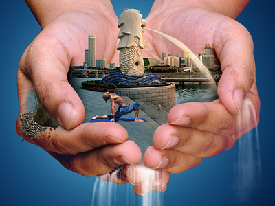 Open heart in the city's heart photo manipulation singapore spa tour travel travel app travelling yoga