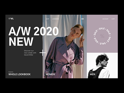 1°WL — concept fashion store web site.