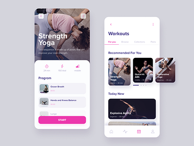 Workout App app concept creative fitness fitness app minimal mobile mobile app sport app training ui ux web design webdesign workout