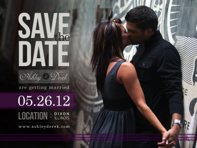 Save the Date - Postcard chicago photography postcard save the date typography wedding