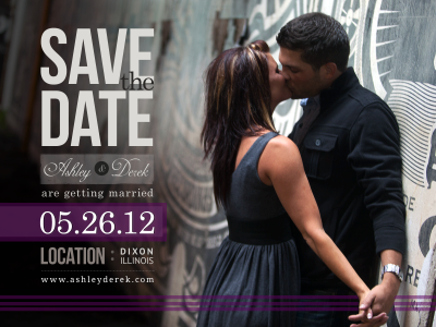 Save the Date - Postcard chicago photography postcard save the date typography wedding