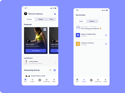 Fitness App (Concept) app design mobile design product design ui