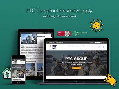 PTC Group web design & development branding company construction corporate interface thailand theme ui ux web web design web development wordpress wordpress blog theme