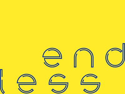 Endless — Geometric Typeface design geometry graphic design typography