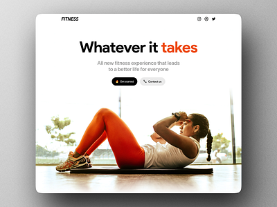 Fitness website Landing page