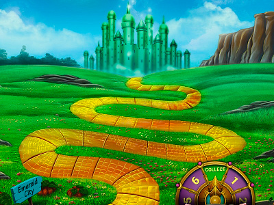 Yellow Road - Wizard of Oz background game illustration oz road wizard yellow