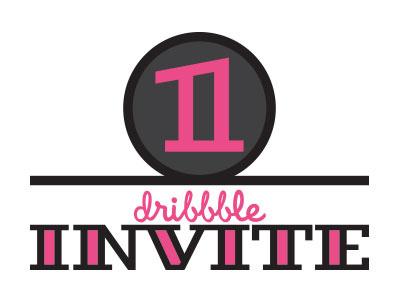 Dribbble Invite graphic design invite marserdesigns pink