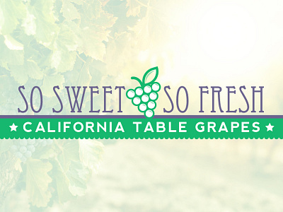 So Sweet ... So Fresh california fresh grapes green illustrated produce sweet table vector