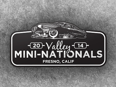 Valley Mini-Nationals Logo branding california car show flyer hot rod logo poster rat rod street rod typography vector vintage