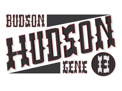 Hudson Budson Gene 13 illustration typography vector vintage