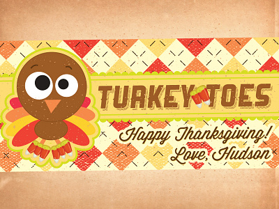 Turkey Toes candy illustration thanksgiving turkey typography vector vintage