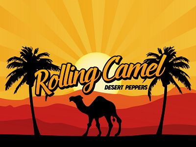 Rolling Camel Desert Peppers agriculture bell peppers camel desert peppers typography