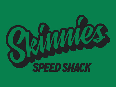 Skinnies Speed Shack automobile hot rod speed typography