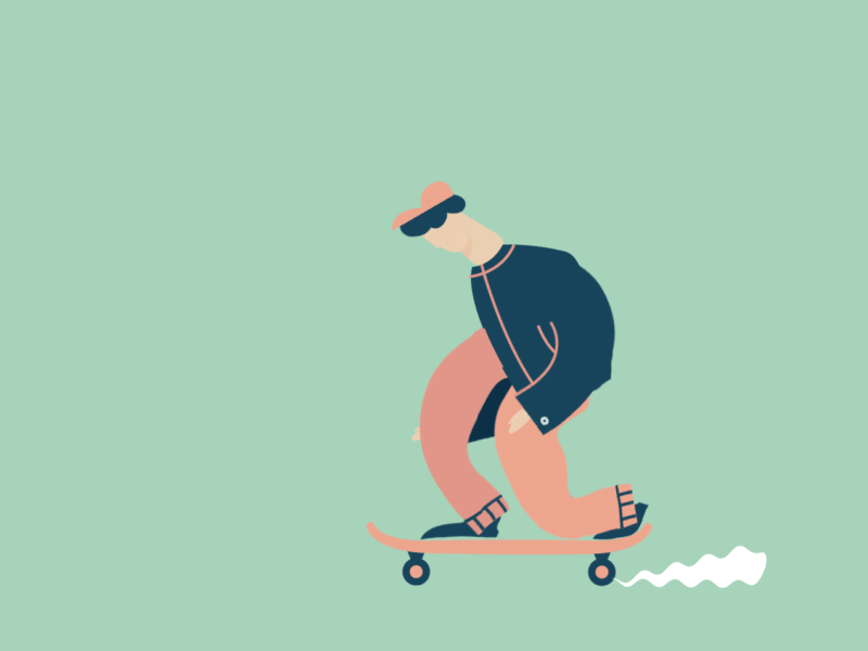 szkolawdeche.pl animation gif skateboard
