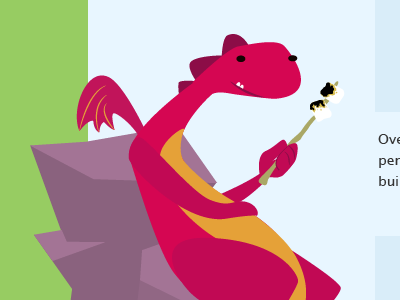 Marshmallow carbonmade dragon illustration