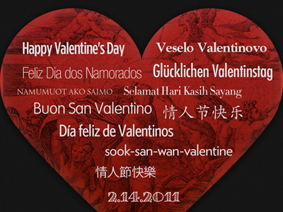 Happy V day! red valentine world