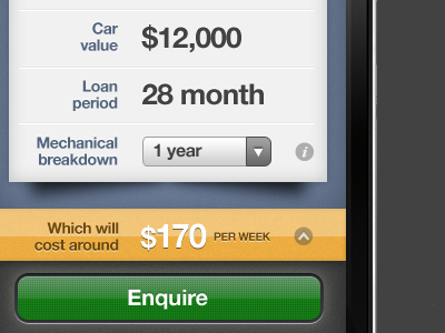 iphone loan app iphone ui