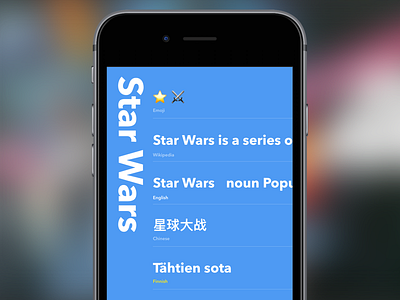 "Star Wars" translation in Miss D app creativity delight design emoji experience language star wars translation ui ux