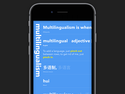 Multilingualism apps blue bold design ios language translation ui ux