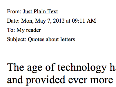 Issue 24 of Just Plain Text justplaintext