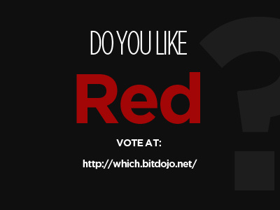 Vote for RED color poll red