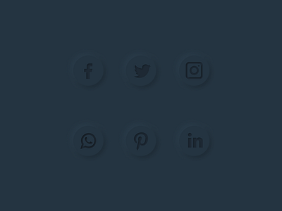 Neumorphic social media icon set figma icons iconset socialmedia ux webui