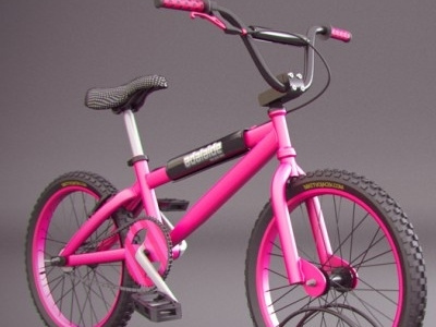 BMX Bike 3d max bicycle black photoshop pink