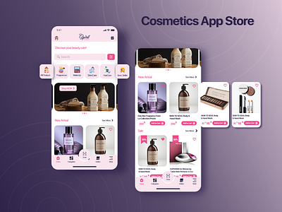 Cosmetics App store app design graphic design ui uiux ux