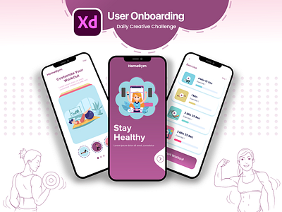 Fitness App app design creative challenge daily challenge daily ui challenge dailyui fitness app mobile app design ui ui design xd daily challenge