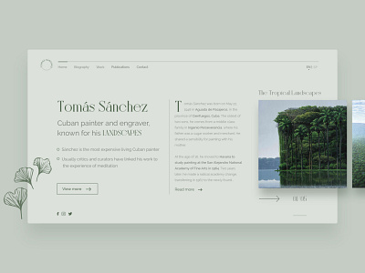 The Tropical Landscapes Web Layout Concept