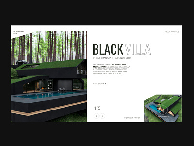 Black Villa - Reza Mohtashami Architect architecture architecture website design homepage minimal website projects slider ui typography ui ux webdesign website