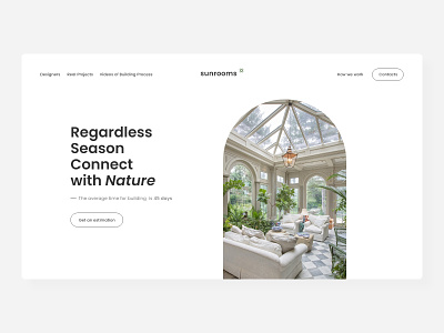 Layout concept for Orangery Designers clean clean ui design interior minimal ui ux website whitespace