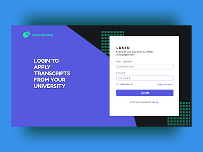 Login design ui ux web